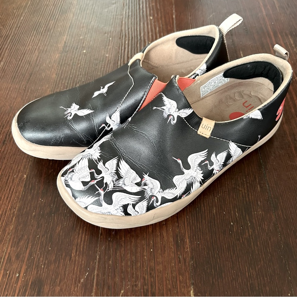 UIN / Toledo Slip-On Travel Shoes in Crane in Dark size 7